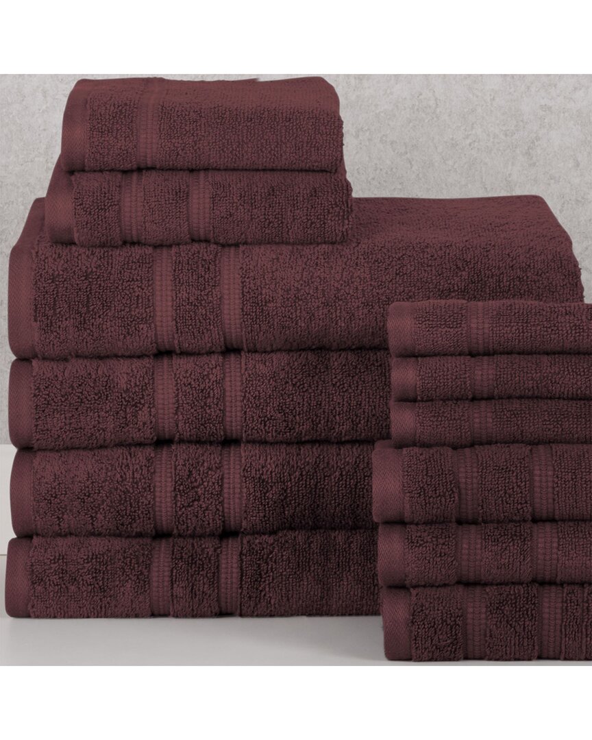 12pc Zero Twist Egyptian Cotton Towel Set