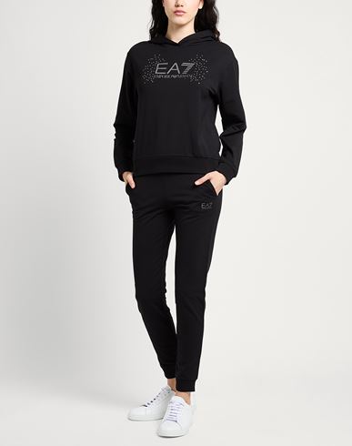 Ea7 Woman Tracksuit Black Size L Cotton, Modal, Elastane