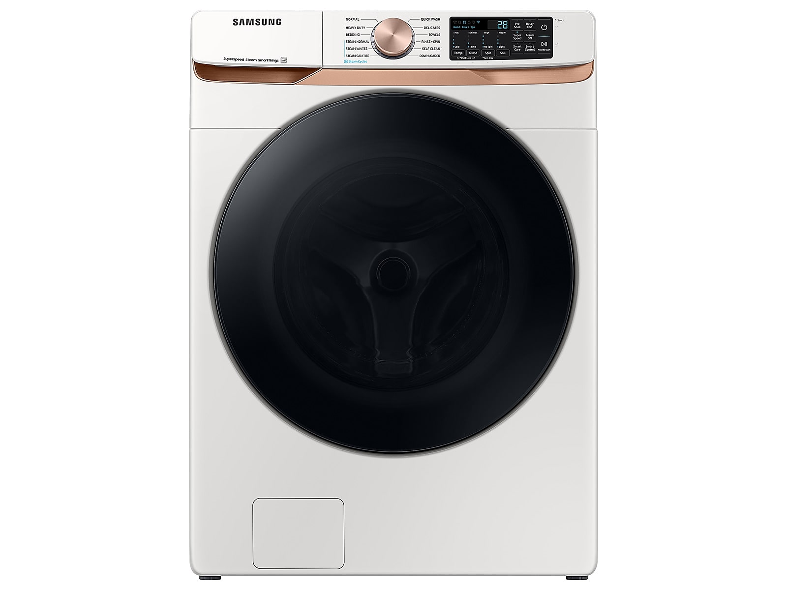 5.0 cu. ft. Extra Large Capacity Smart Front Load Washer with Super Speed Wash and Steam in Ivory(WF50BG8300AEUS)