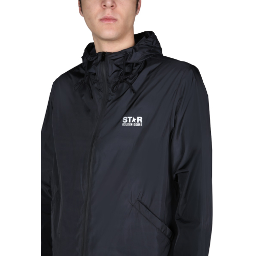 Daris star-print windbreaker jacket - Black