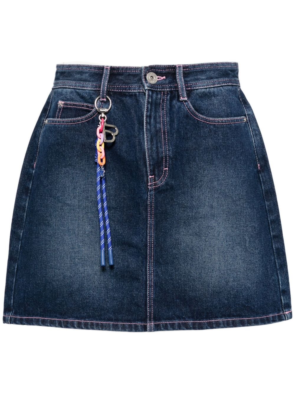 Cotton A-line skirt - Blue