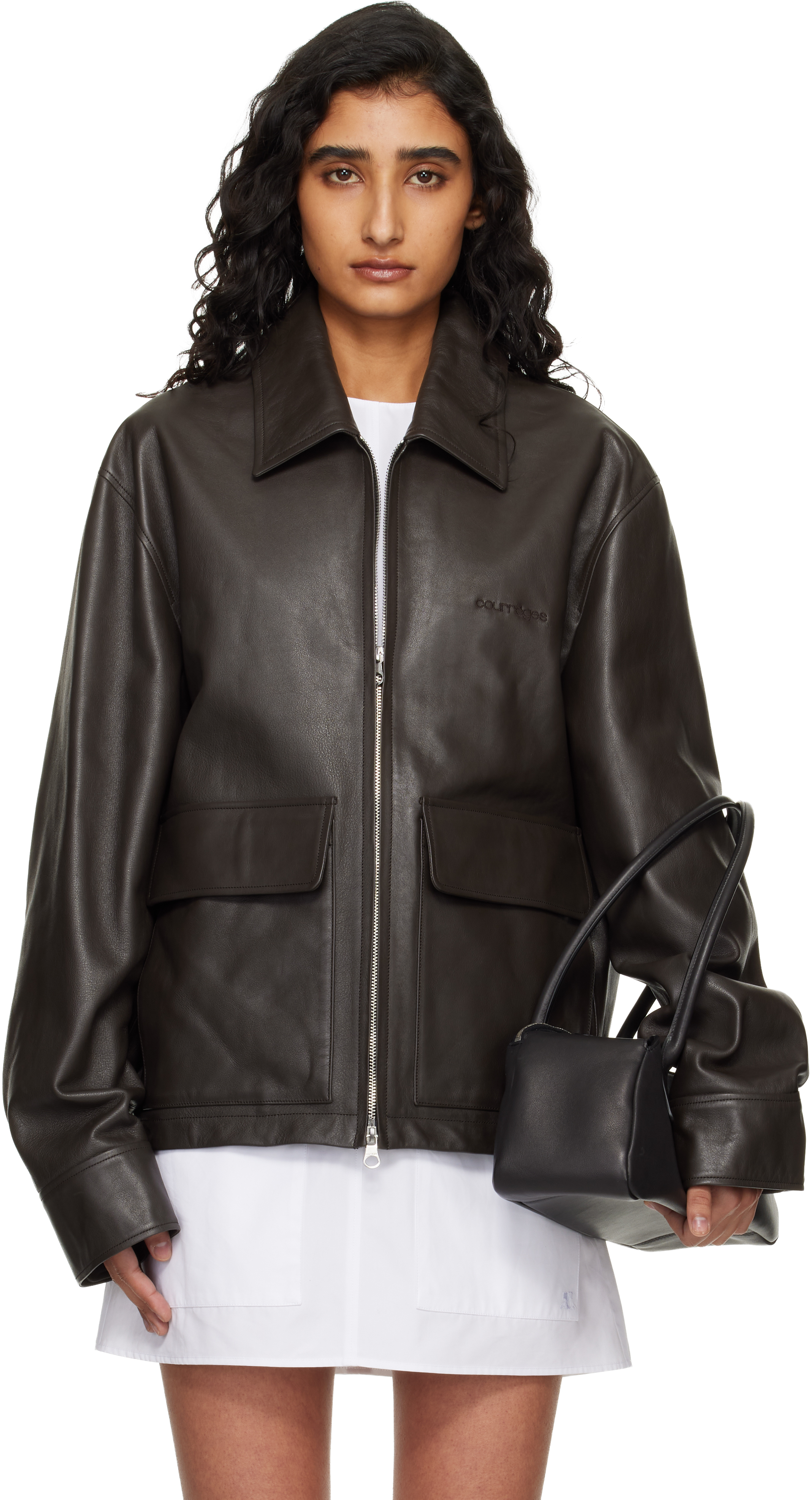 Brown 2-Pocket Leather Jacket