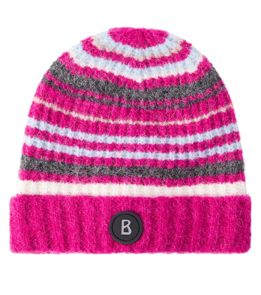 Nyah striped wool-blend beanie