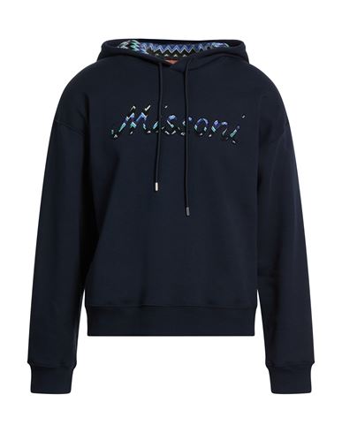 Man Sweatshirt Midnight blue Size M Cotton
