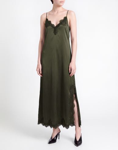 Woman Midi dress Military green Size 6 Viscose, Elastane