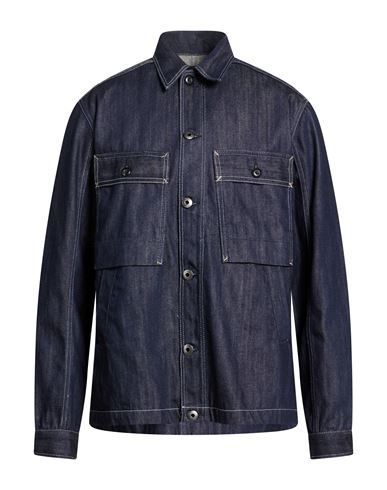 Man Denim shirt Blue Size M Organic cotton, Recycled cotton