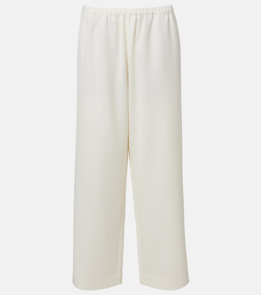 Róhe Wool-blend cropped wide-leg pants