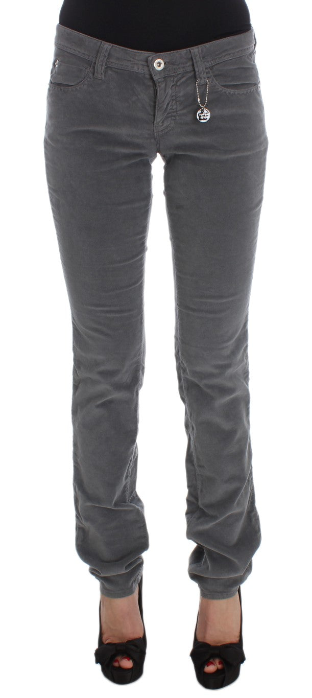 Cotton Corduroy Jeans — Gray