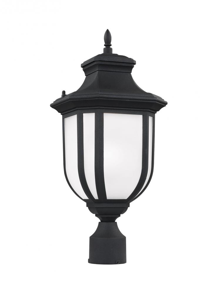 Black One Light Outdoor Post Lantern from the Childress Collection
