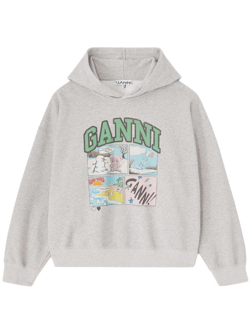 Ganni - bear comic graphic hoodie long sleeve