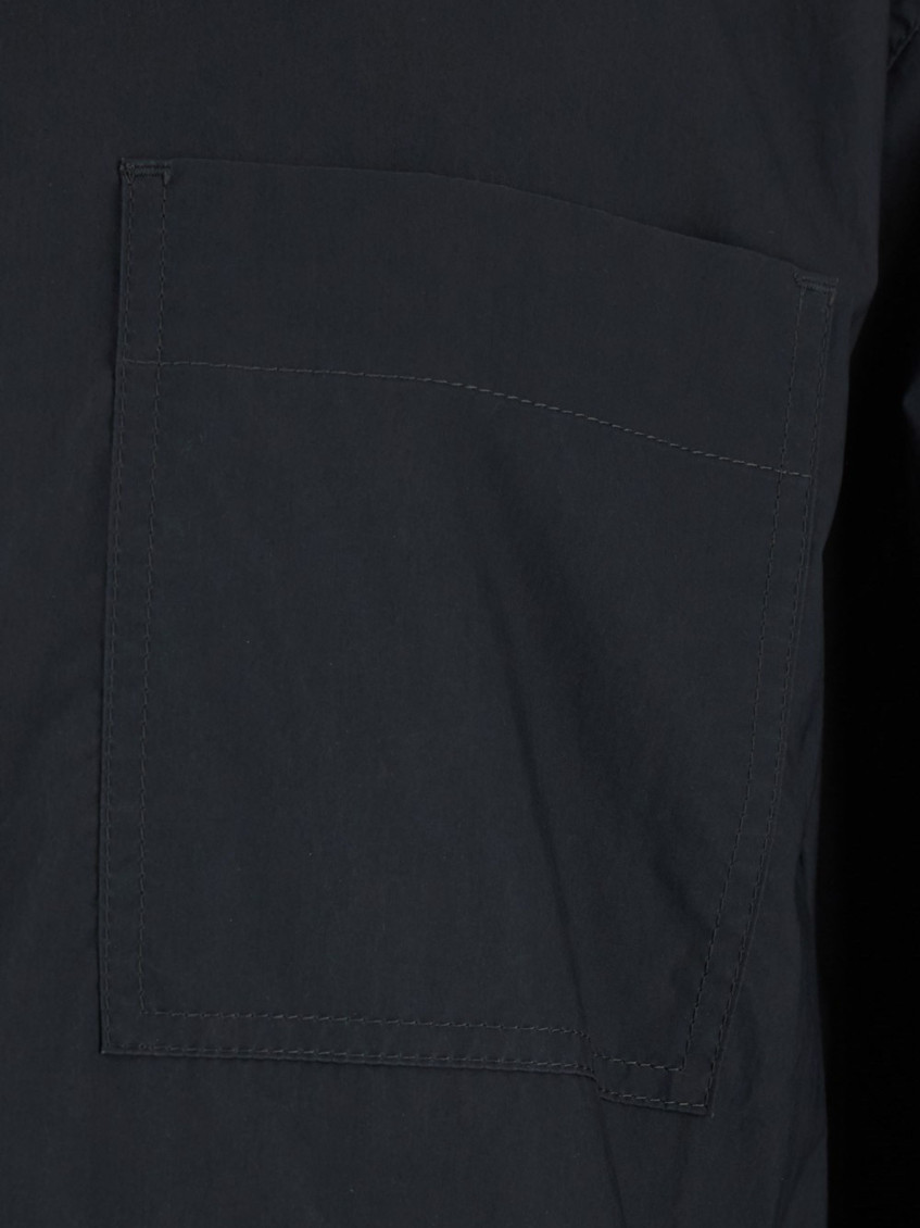 Grey Jacket With Pocket On The Front And Resin Finish In Cotton Man