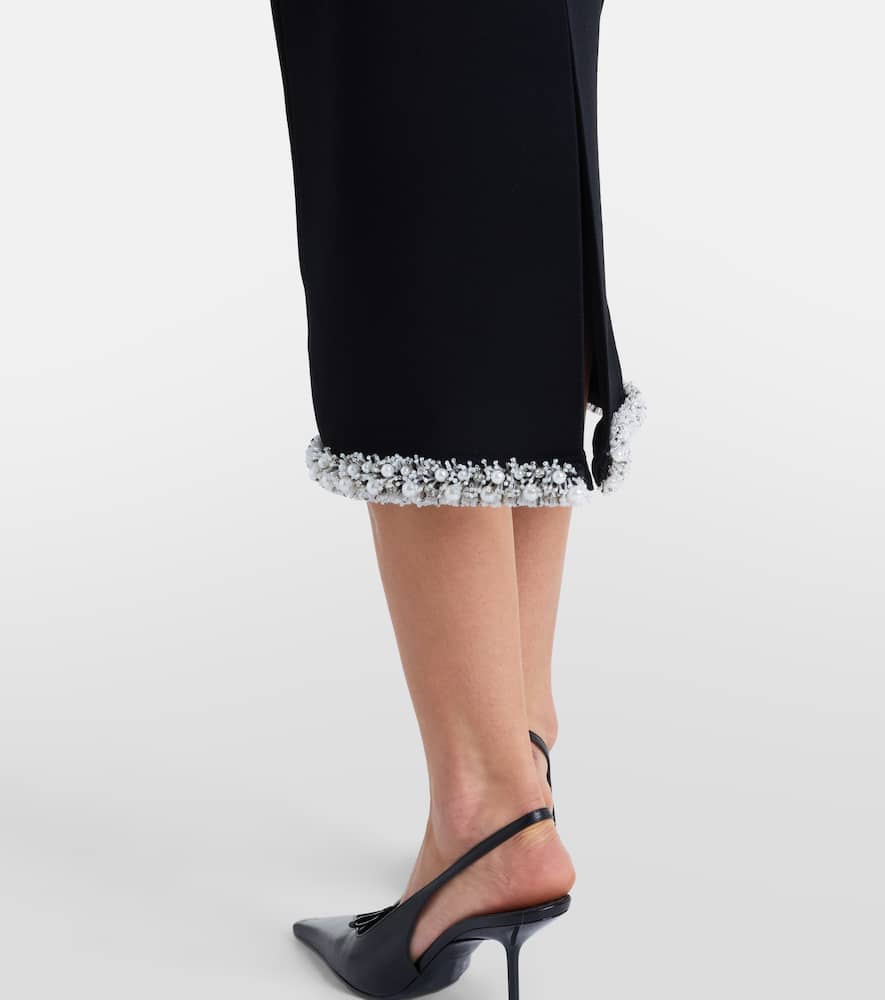 Idina embellished knitted pencil skirt