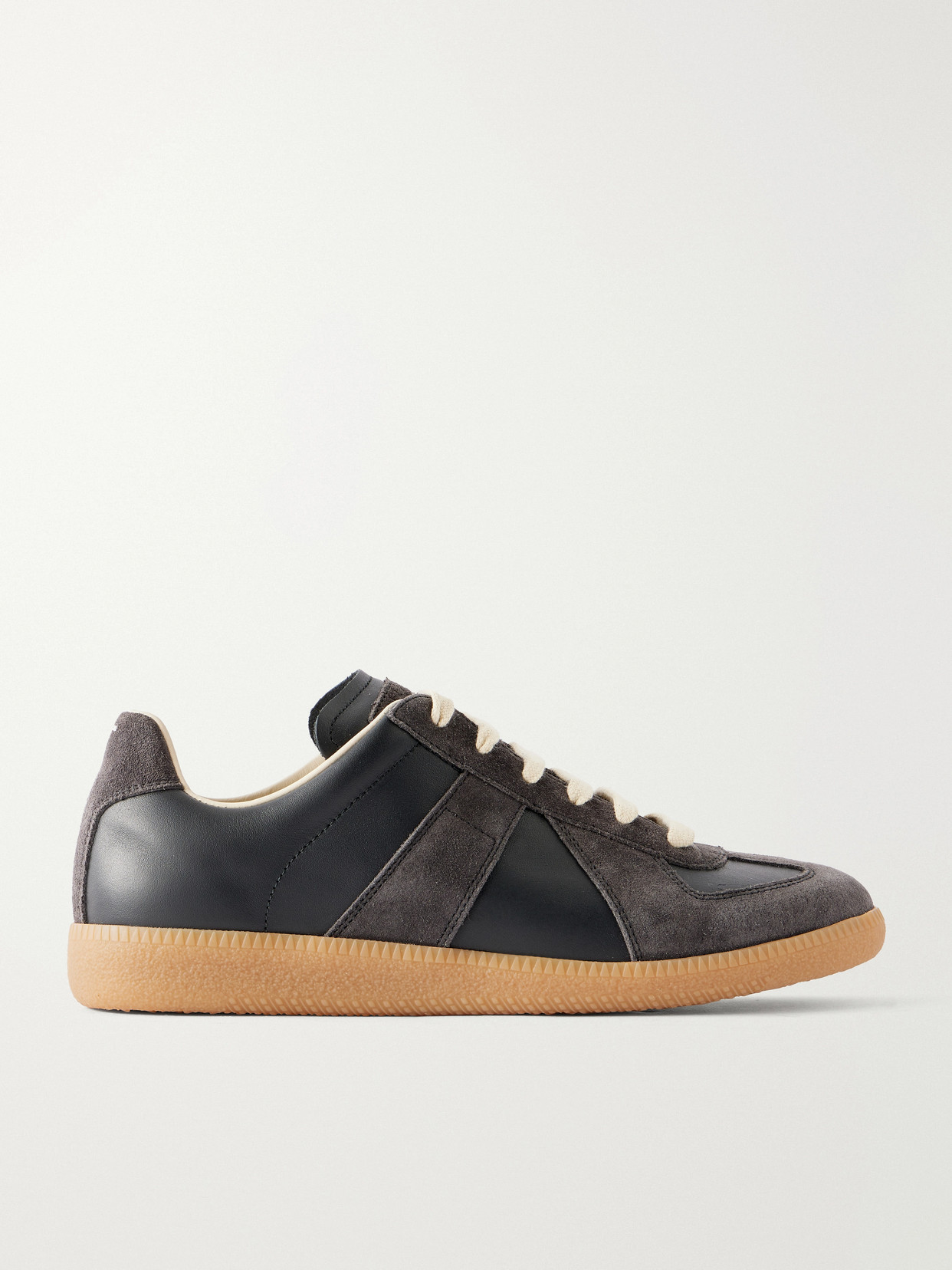 Replica Suede And Leather Sneakers - Chocolate
