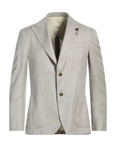 Man Blazer Light grey Size 42 Virgin Wool, Viscose, Linen