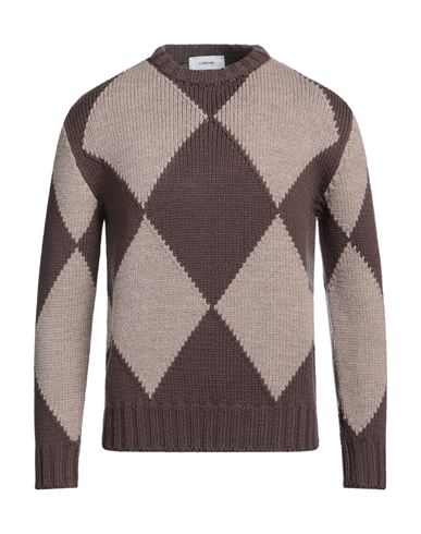 Lardini Man Sweater Dark brown Size S Wool