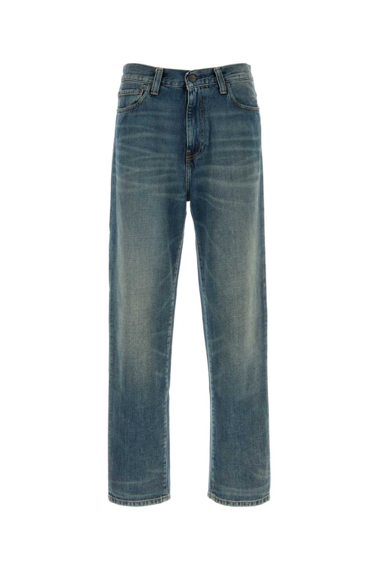 Aaron jean Blue Cotton Camano Denim 12 Oz Trousers - Men