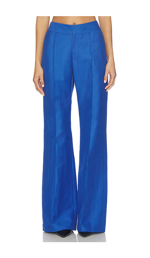 Smythe Wide Leg Pintuck Trouser in Blue. 0. Also , 4