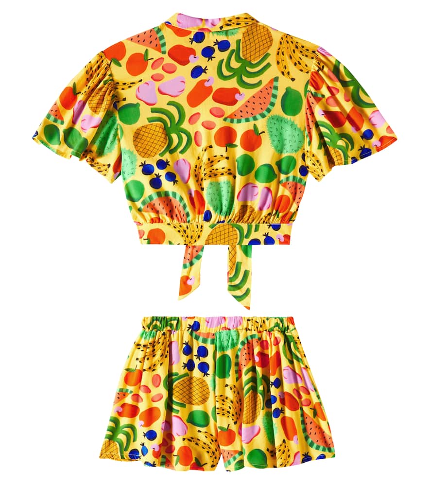 Fábula Printed top and shorts set