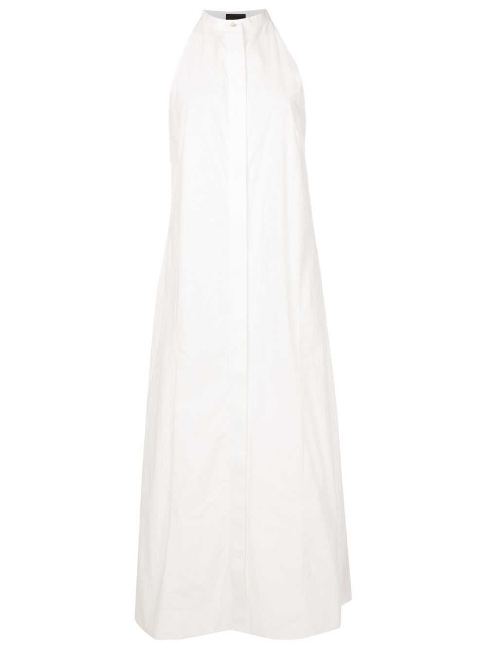 Round-neck sleeveless dress - White