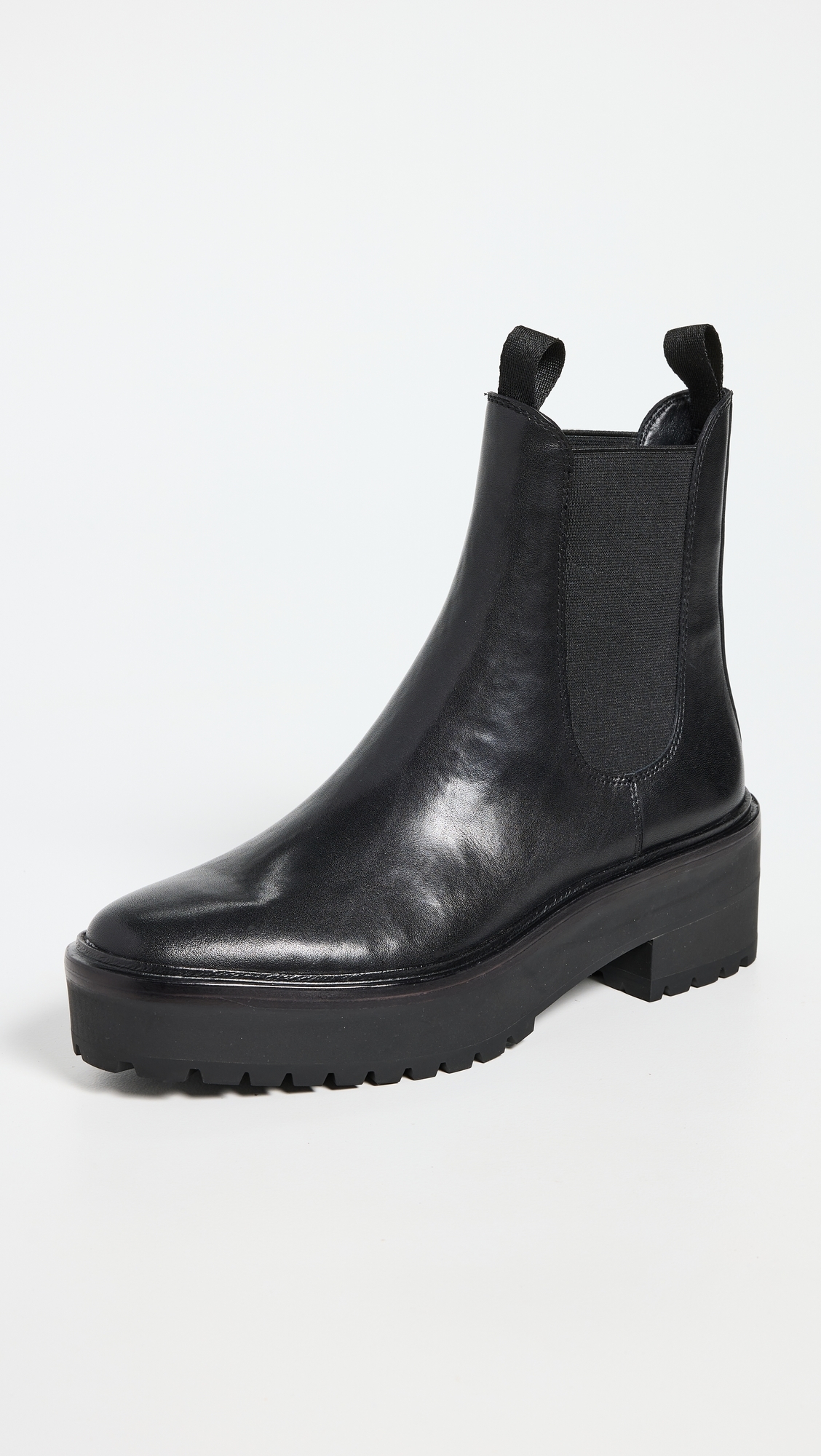 Reggie Rubber Sole Chelsea Boots Black