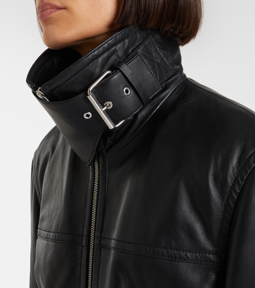 Oversized leather jacket