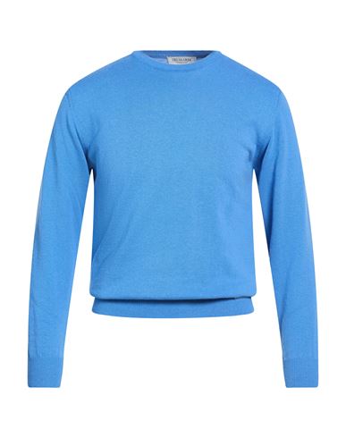 Man Sweater Azure Size M Cotton