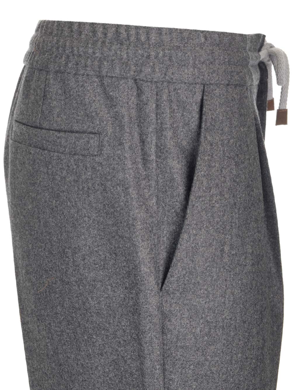 Drawstring straight-leg trousers - Grey
