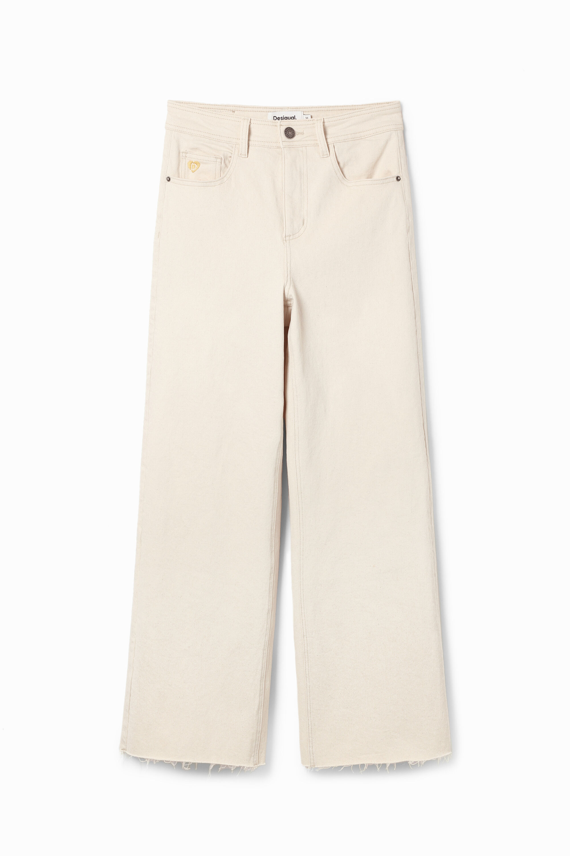 Cropped culotte jeans
