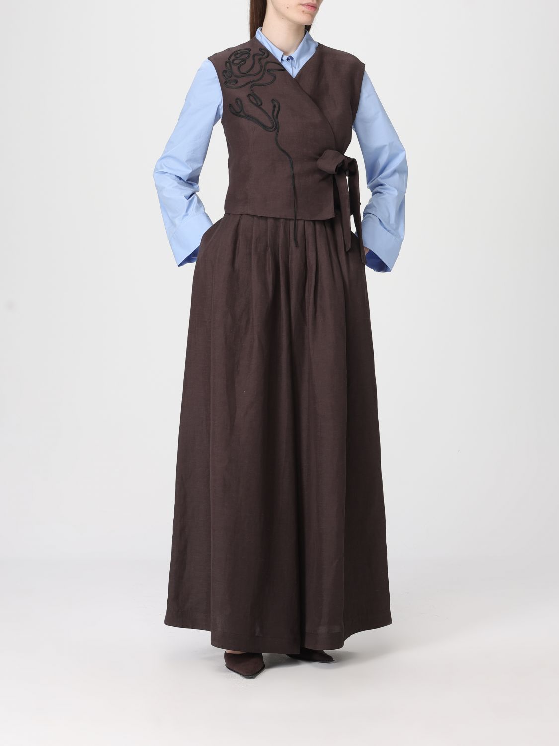 Pants Woman color Brown