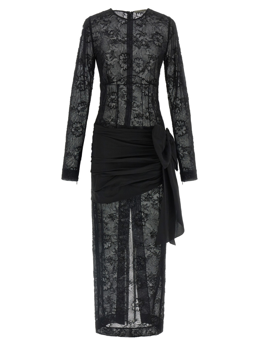 Lace Bustier Dresses Black