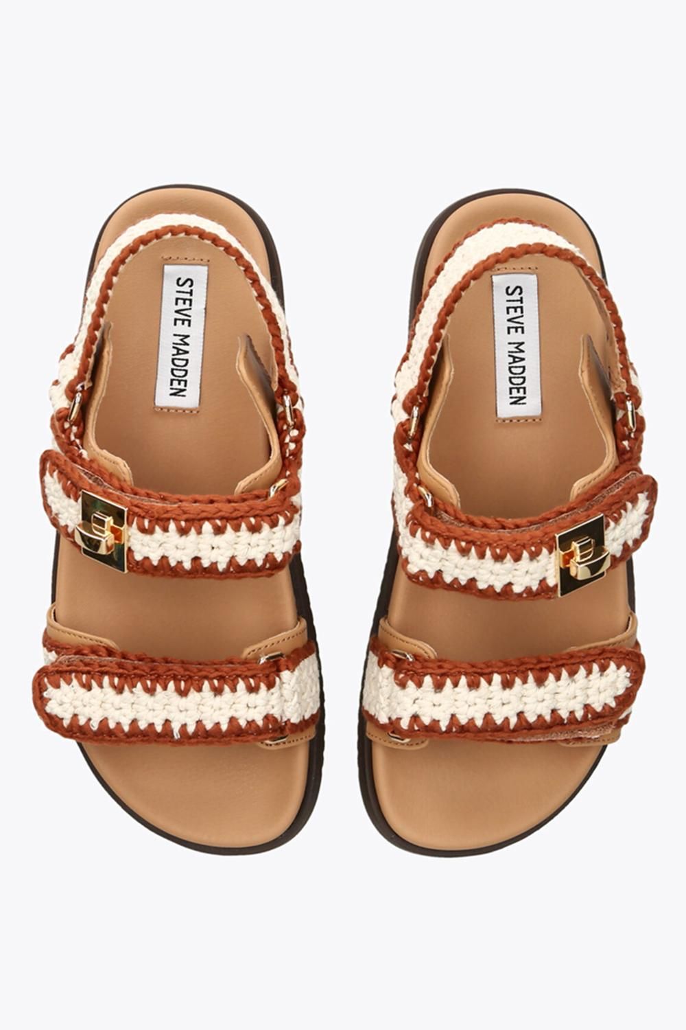 STEVE MADDEN Women's 'Mona Sandal Tan' Sandals in Light Brown