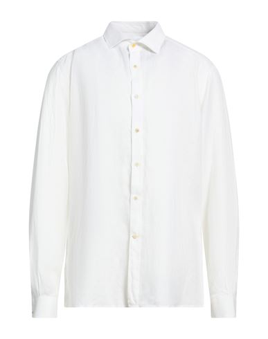 Man Shirt White Size 17 ¾ Linen