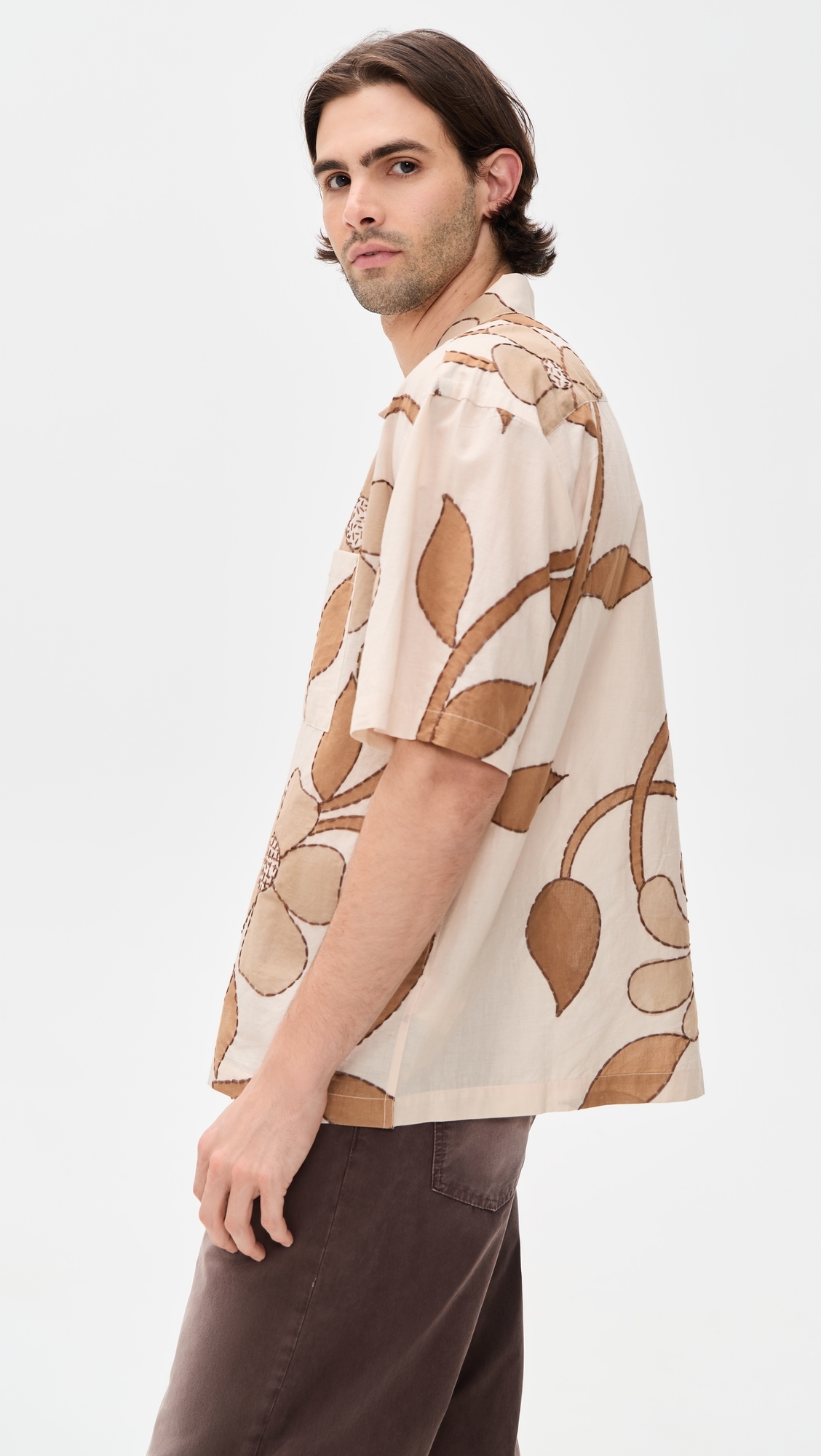Rohit Hand Embroidered Shirt Tan