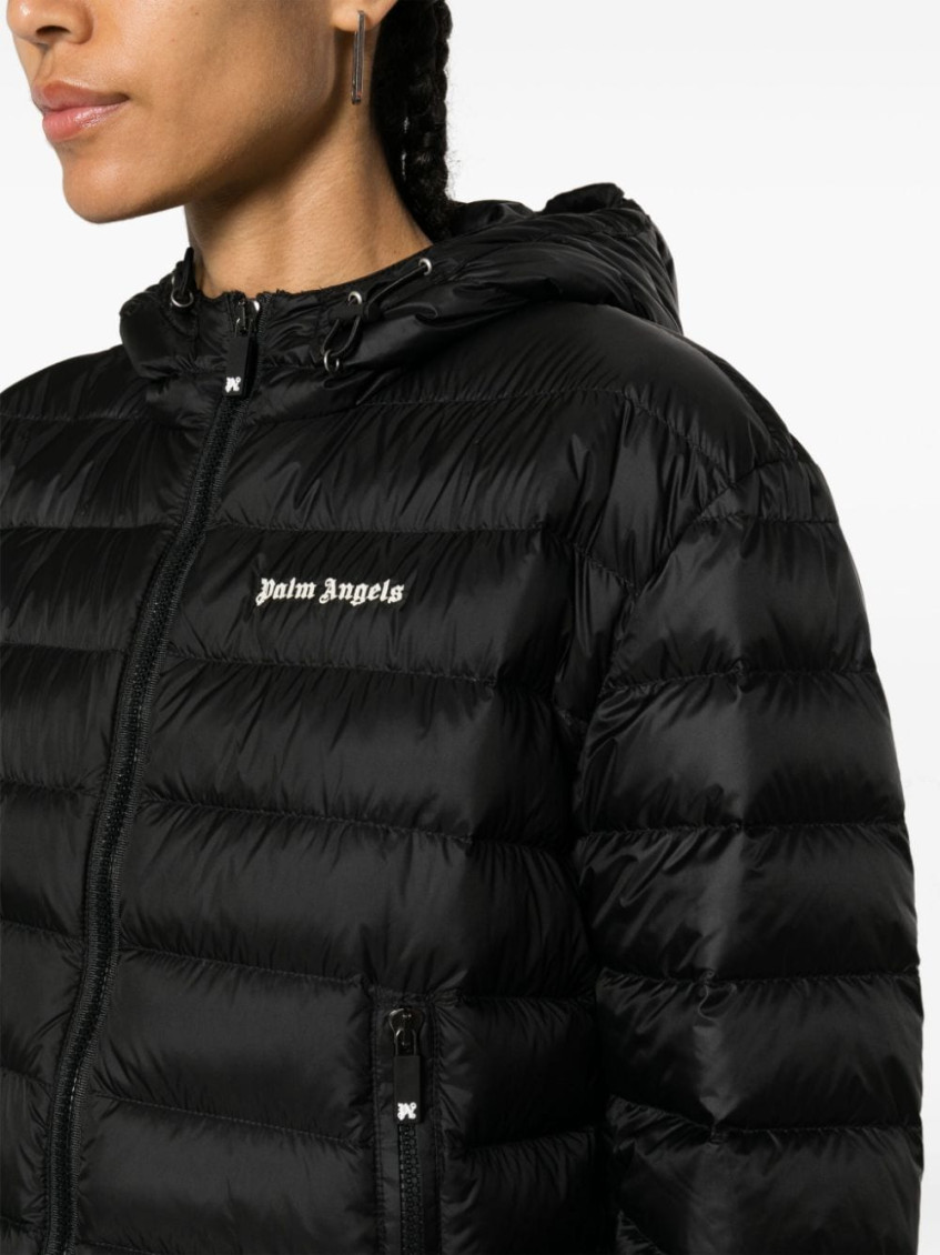 Hooded down jacket - Black