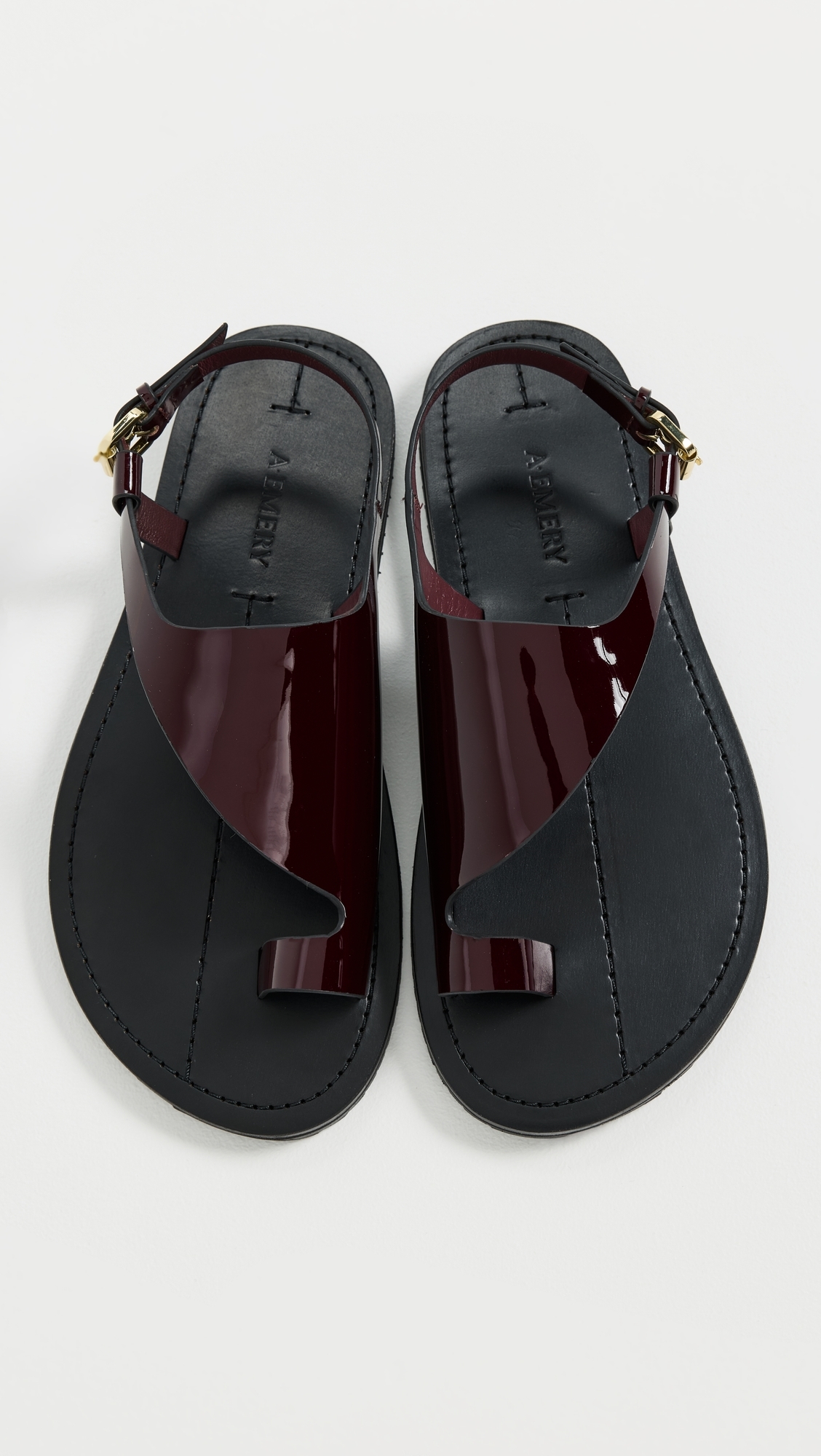 A. EMERY Milne Sandals Bordeaux
