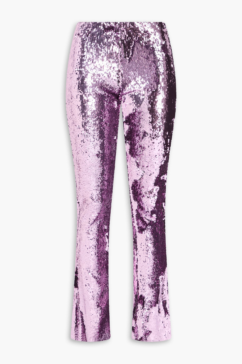 Sequined crepe bootcut pants - Purple - UK 6