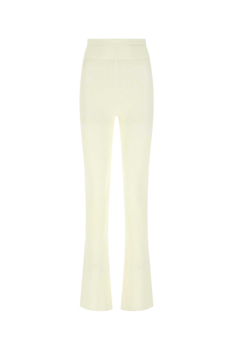 ANDREĀDAMO Ivory Stretch Viscose Blend Pant