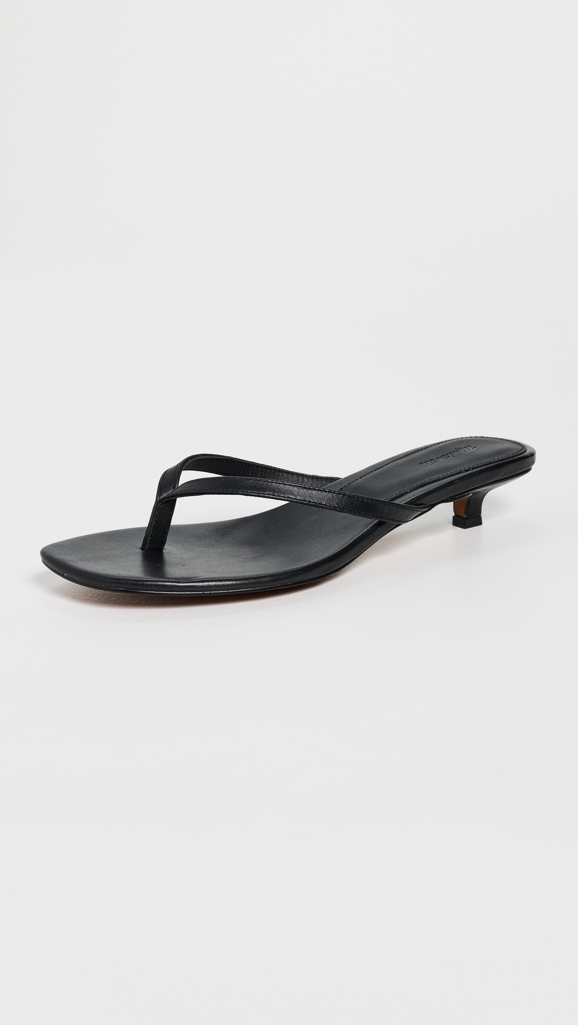 Tamia Heeled Thong Sandals True Black