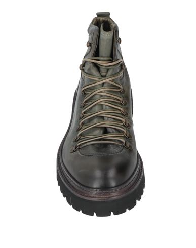 Man Ankle boots Military green Size 11 Leather