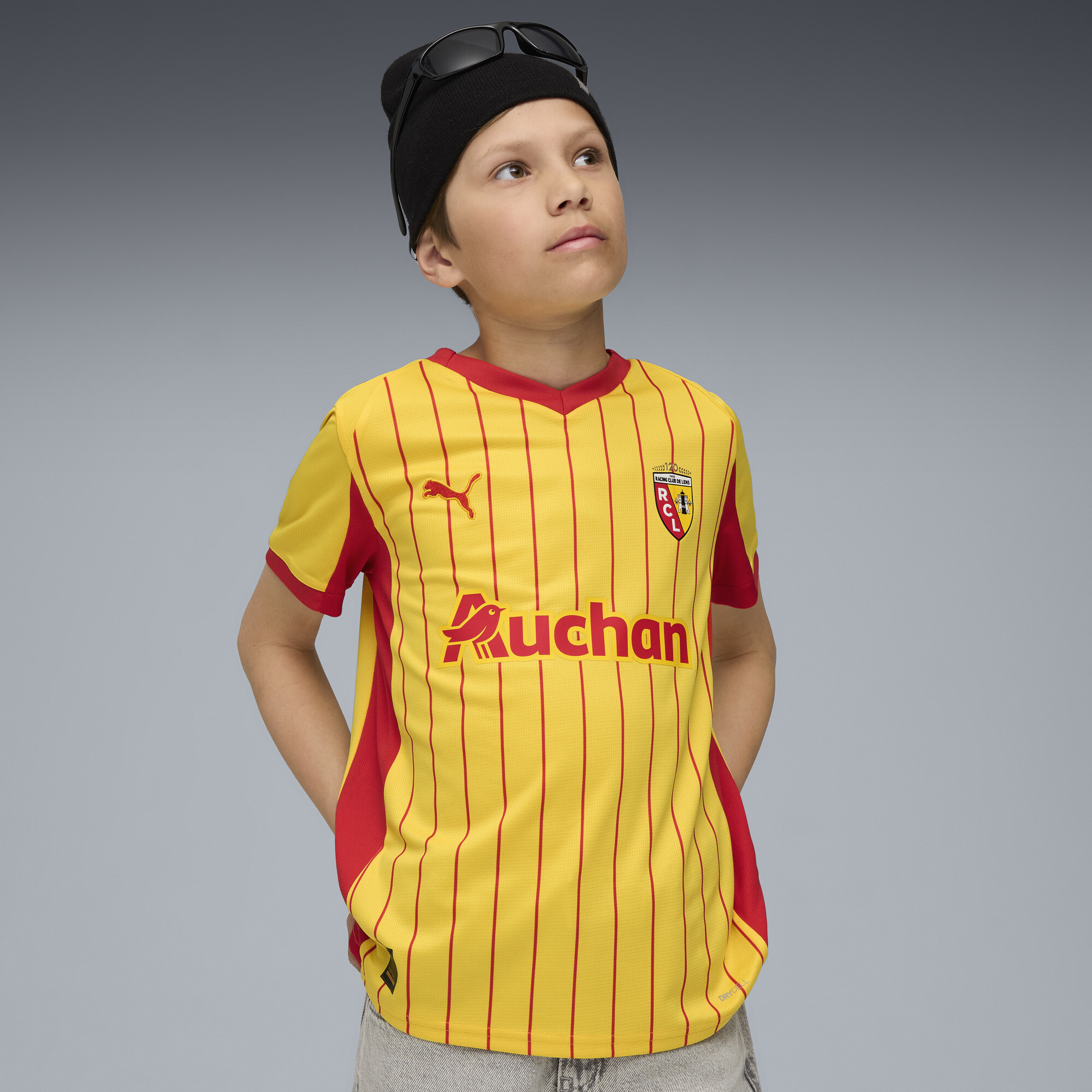 PUMA RC Lens 25/26 thuisshirt, Rood/Geel, 15-16Y