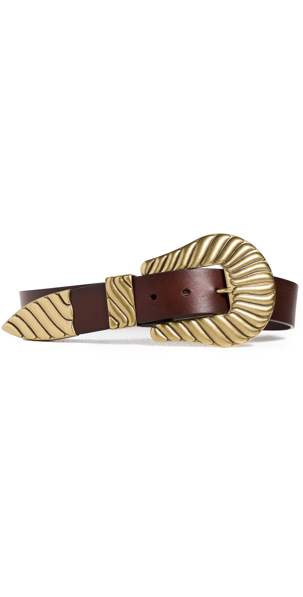 The Big Buckle Belt Cognac with Brass