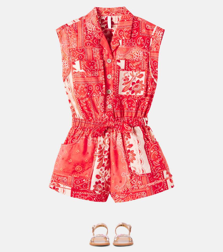 Tutina paisley cotton playsuit