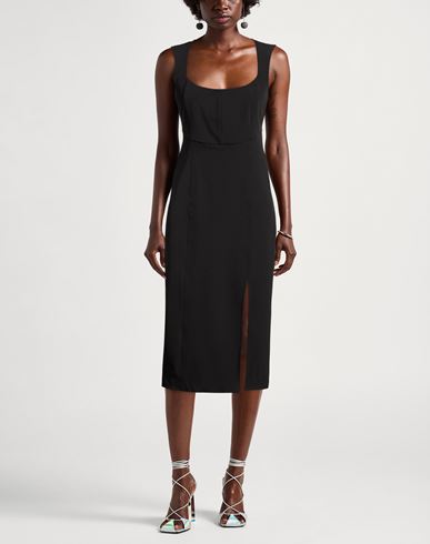 Woman Midi dress Black Size 6 Polyester, Elastane
