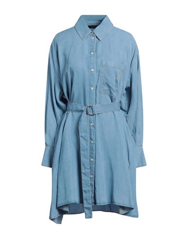 Actitude By Twinset Woman Mini dress Blue Size L Lyocell, Polyester