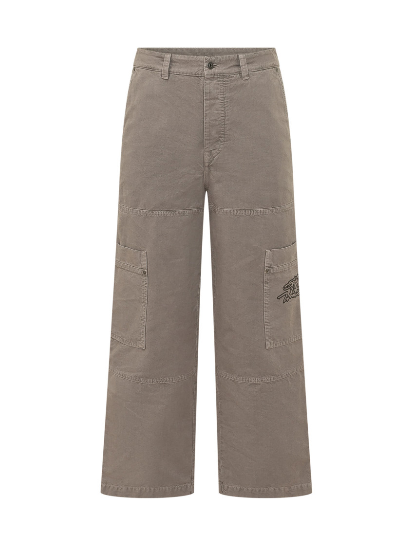 Light Grey Straight Cargos Pants