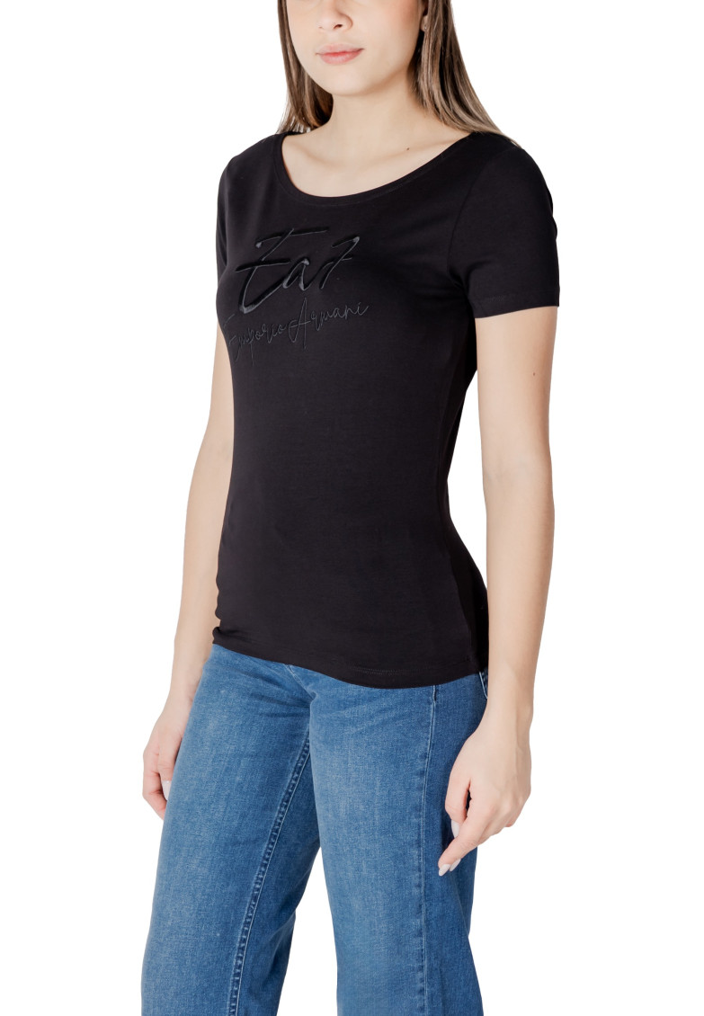 Black Logo Round Neck T-Shirt