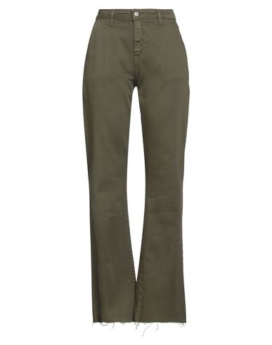 Woman Pants Military green Size L Cotton