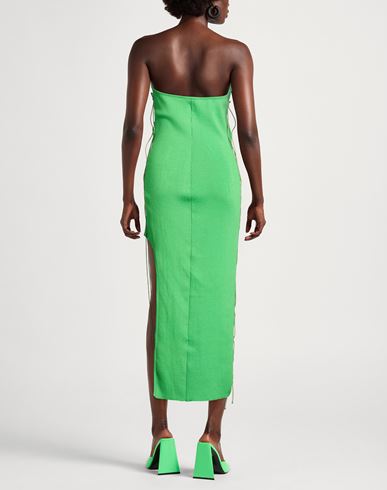 Woman Midi dress Green Size 0 Cotton, Elastane