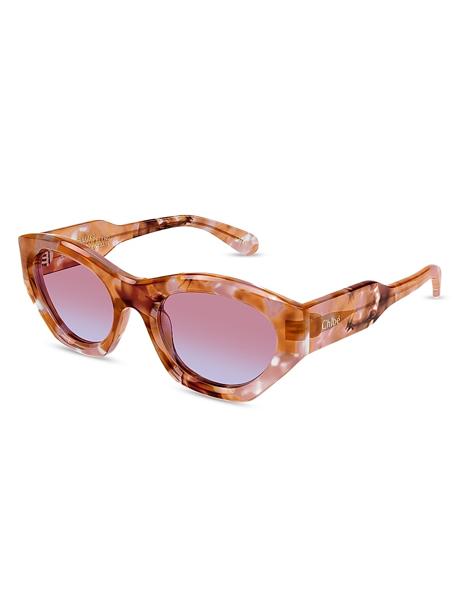 Women's Gayia/Reace 53MM Cat-Eye Sunglasses - Havana Lilac