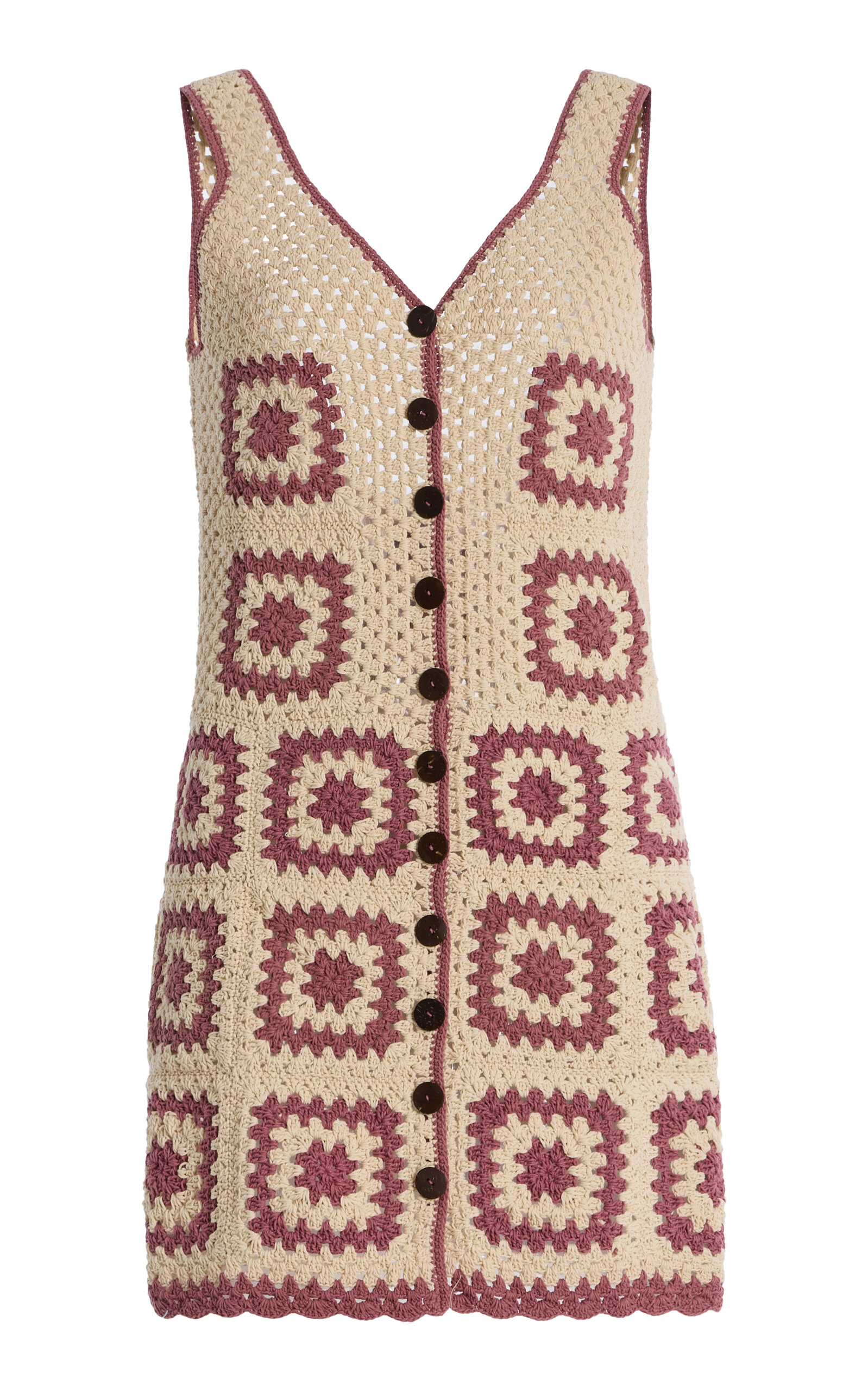 Exclusive Baia Crocheted Cotton Mini Dress